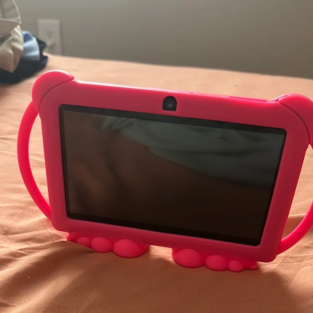 Kids Pink Tablet with Protective Case